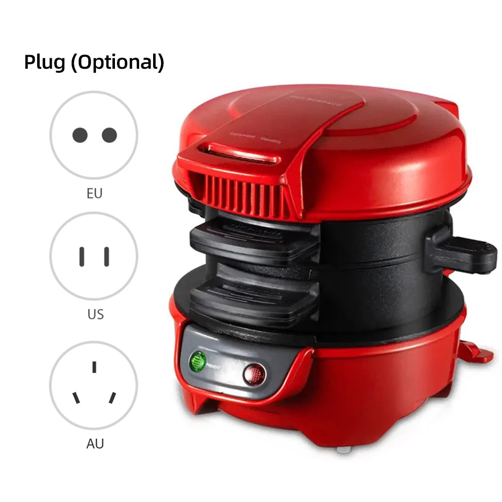 All-in-One Breakfast Maker – Sandwich, Burger & Egg Cooker with Non-Stick Surface