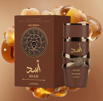 Lattafa Asad Bourbon EDP 100ml – Long Lasting Warm Spicy Sweet Men's Luxury Perfume